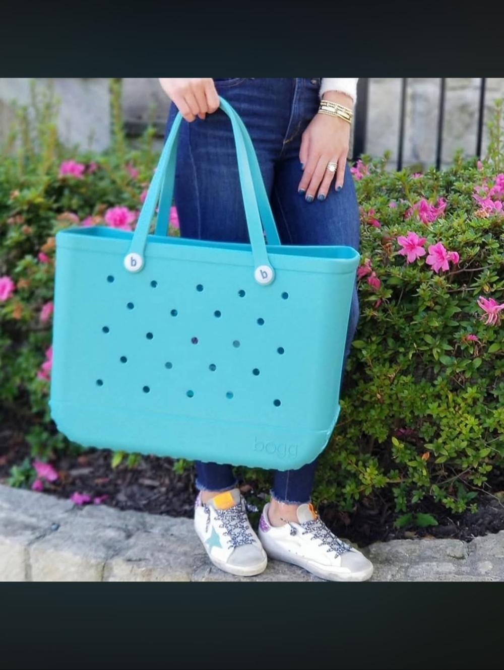 Bogg Bags Original M-Baby Bogg Bag in Turquoise and Caicos